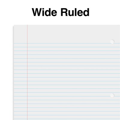 Staples Premium Poly 1-Subject Notebook, 8 x 10.5, Wide Ruled, 100 Sheets, Blue (ST20957D)