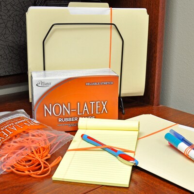 Alliance Non-Latex Multi-Purpose #19 Rubber Bands, 3-1/2 x 1/16, Non-Latex, Orange, 360/Pack (3719