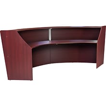 Regency Marque 124.5W Curved Reception Desk Workstation, Mahogany (77292MH)