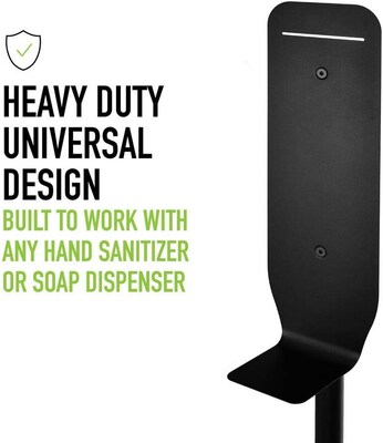 Alpine Industries Universal Floor Stand Hand Soap and Sanitizer Dispenser, Black (430-STAND-BLK)