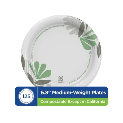Dixie Pathways 7 Paper Plates, Multicolor, 125/Pack (UX7WS)