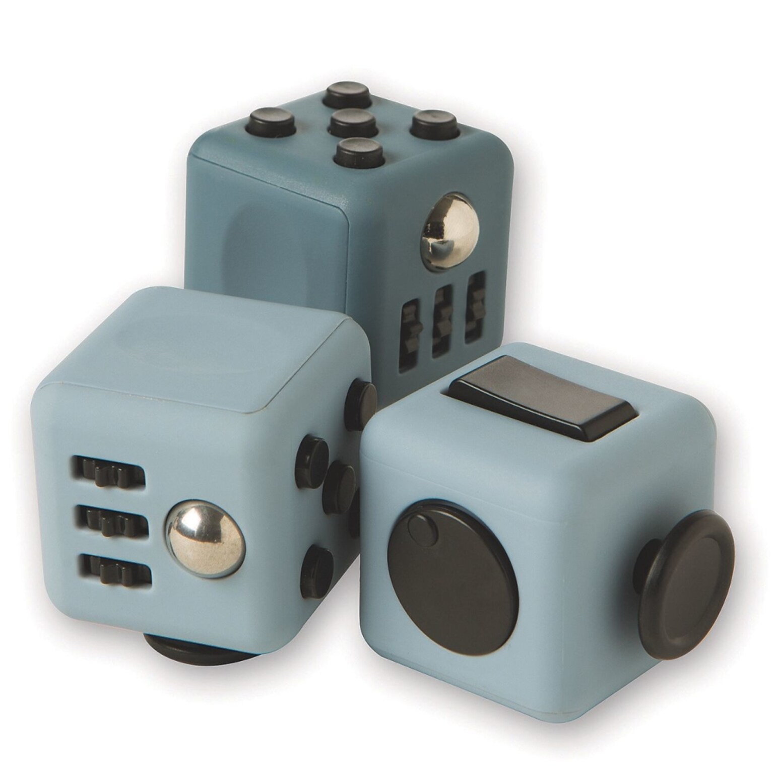 S&S Fidget Cubes, Gray, 3/Pack (19437)