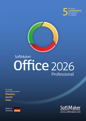 SoftMaker Office Professional 2026 for 5 Devices, Windows/macOS/Linux, Download, BIN322800V005