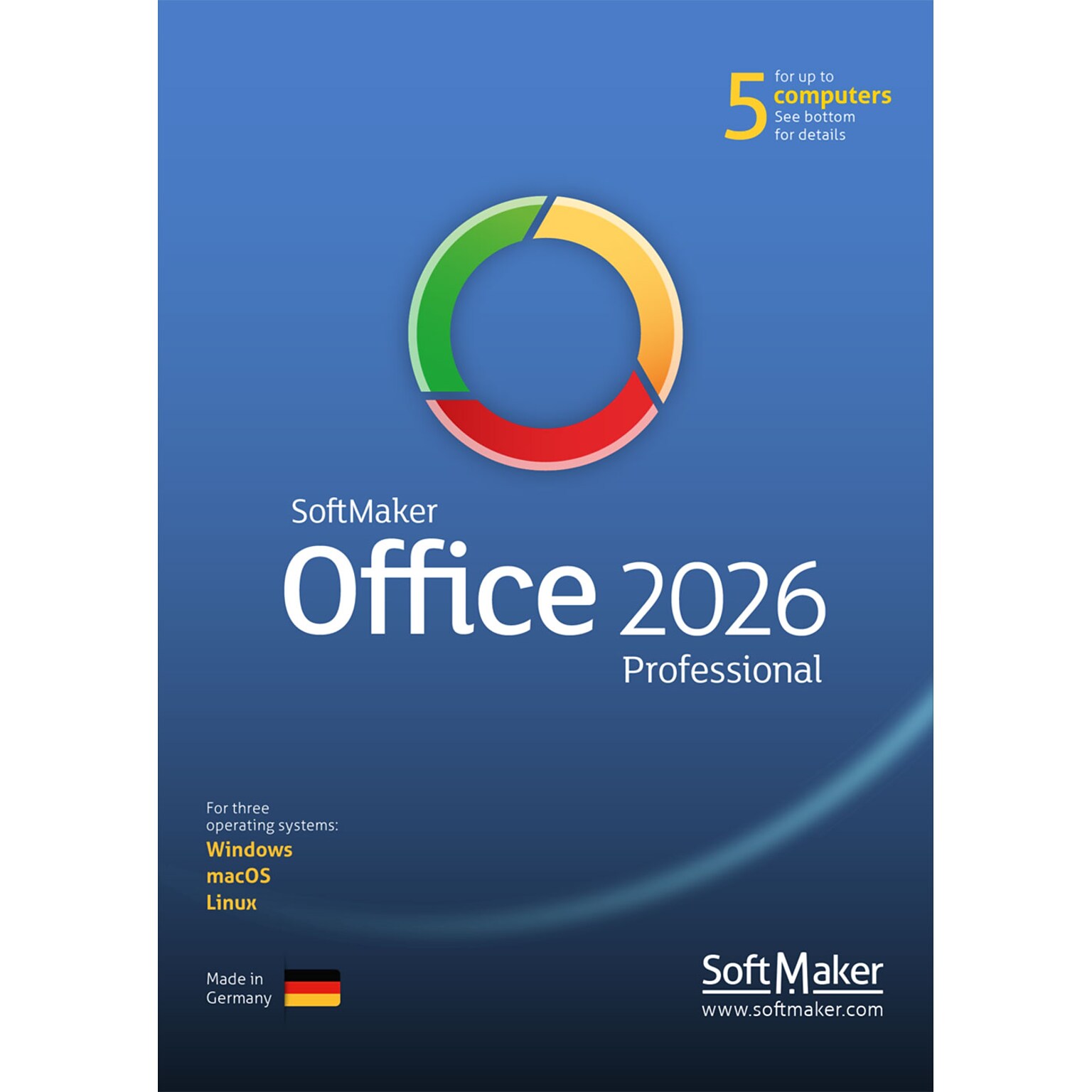 SoftMaker Office Professional 2026 for 5 Devices, Windows/macOS/Linux, Download, BIN322800V005