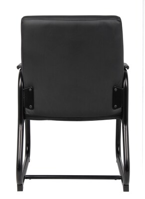Boss Office Products Vinyl Guest Chair, Black (B709)