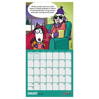 2027 TF Publishing Maxine 7 x 7 Monthly Wall Calendar, Multicolored (27-2104)