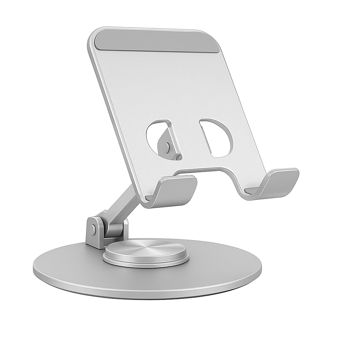 Uncaged Ergonomics 360° Swivel Rotating Adjustable Cell Phone Stand for Desk, Silver (SPS-SILVER)