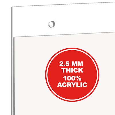 Staples Sign Holder, 8.5 x 11, Clear Acrylic, 10/Carton (ST62656)