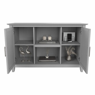 Bush Furniture Key West 30" Accent Cabinet with Doors and 4 Shelves, Cape Cod Gray (KWS146CG-03)