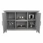 Bush Furniture Key West 30" Accent Cabinet with Doors and 4 Shelves, Cape Cod Gray (KWS146CG-03)