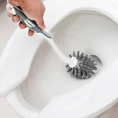 Libman Premium Angled Toilet Bowl Brush & Caddy, 4/Carton (1022)