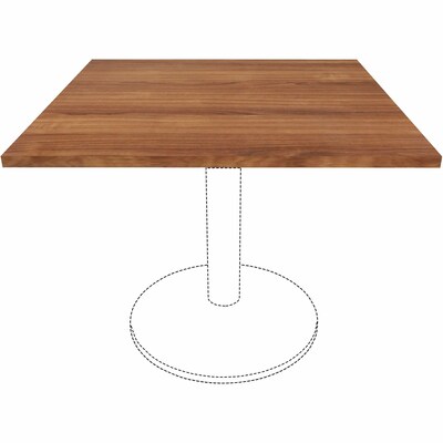 Lorell Essentials Series 36”W x 36”D 1” Thickness Square Table Top, Laminate, Walnut (LLR69961)