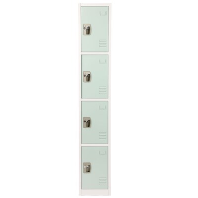 AdirOffice 72" 4-Tier Misty Green Storage Locker (ADI629-204-MGRN)