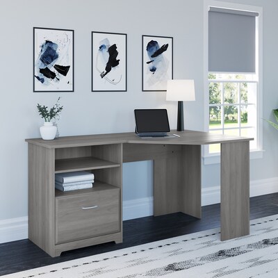 Bush Furniture Cabot 60" Corner Desk, Modern Gray (WC31315-03K)