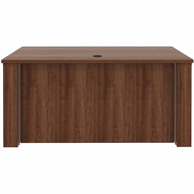 Lorell Essentials 60"W Sit to Stand Workstations Desk, Brown Walnut (LLR69640)