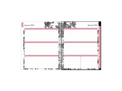 2024 Blue Sky Analeis 8.5" x 11" Weekly & Monthly Planner, Black/White (100001-24)