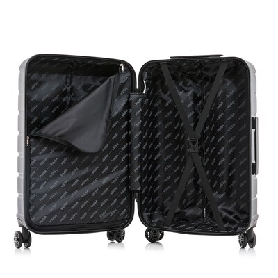 InUSA Trend 24" Hardside Suitcase, 4-Wheeled Spinner, TSA Checkpoint Friendly, Black (IUTRE00M-BLK)