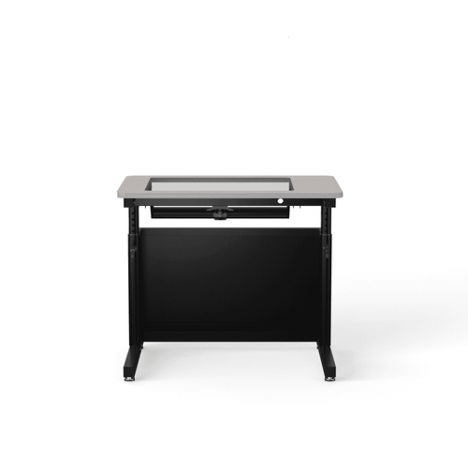 VersaDesk Downview 36W Manual Adjustable Standing Computer Table, Grey/Black (DVT3624-BG)