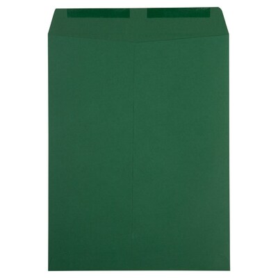 JAM Paper Open End Catalog Envelopes, 10 x 13, Dark Green, 25/Pack (31287538)