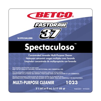 Betco Spectaculoso Multipurpose Cleaner, Lavender Scent, 67.6 oz., 4 Bottles/Carton (102347-00)