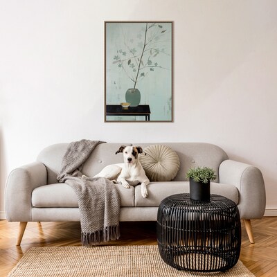 Amanti Art Branch in Vase by Treechild  Framed Canvas Wall Art Print, 23 x 33 (A42678302865)