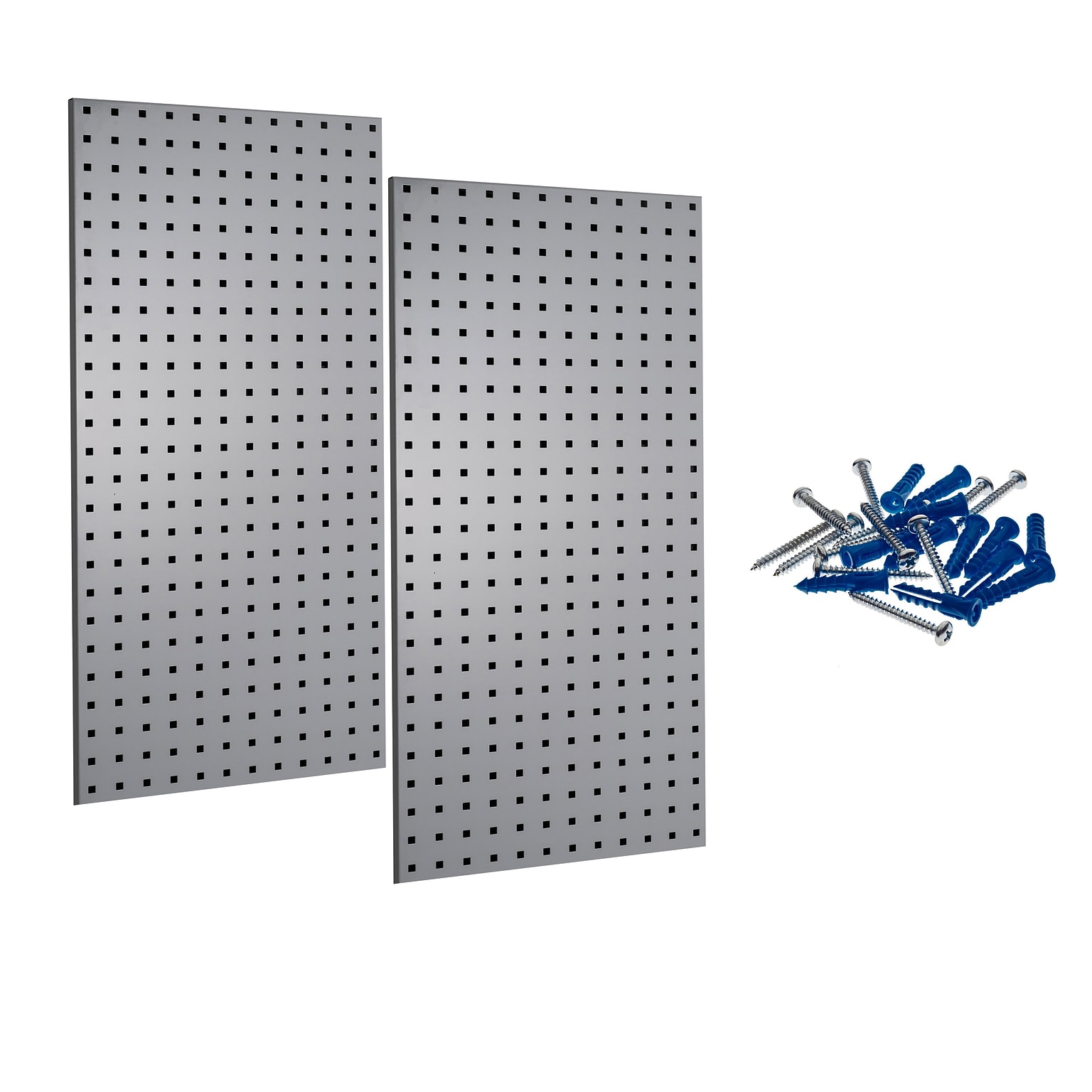 Triton Products LocBoard 18 x 36 x 9/16 Steel Square Hole Pegboards, 2/Set (LB18-G)
