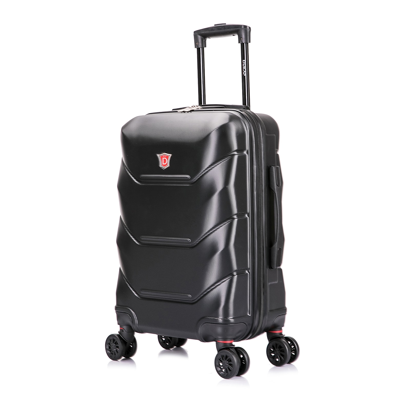 DUKAP Zonix 20 Hardside Carry-On Suitcase, 4-Wheeled Spinner, TSA Checkpoint Friendly, Black (DKZON00S-BLK)