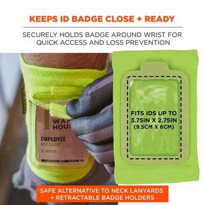 Ergodyne Squids 3388 Armband ID Badge Holder, Lime (19962)