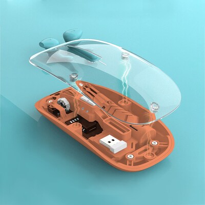 SaharaCase Glacier Wireless Ergonomic Laser Mouse, Orange (KB56)