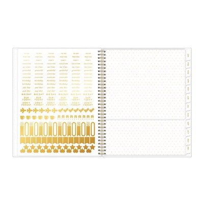 2027 Blue Sky Day Designer Tile 8.5" x 11" Calendar Year Weekly & Monthly Planner, Plastic Cover, Blue (101411-27)