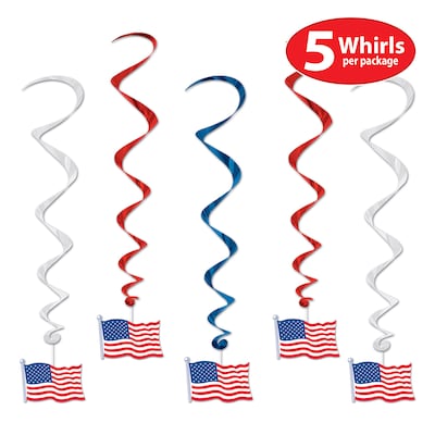 Beistle Fourth of July American Flag Whirls, 2/Pack (54685)