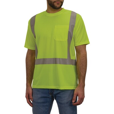Ergodyne GloWear 8282 High Visibility Short Sleeve T-Shirt, ANSI Type R Class 2, Lime, 3XL (21837)