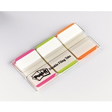 Post-it® Durable Tabs, 1 Wide, Lined, Assorted Colors, 66 Tabs/Pack (686L-PGO)