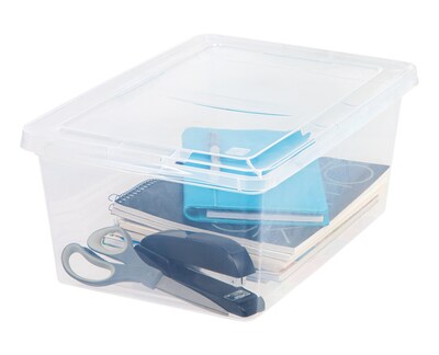 Iris 17 Quart Storage Container, Plastic, Clear, 8/Pack (580043)