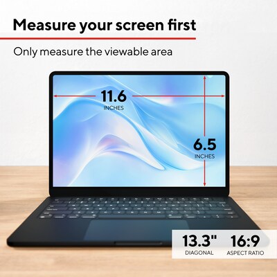 Staples TECH Anti-Glare Privacy Filter for 13.3" Laptop (16:9) (ST62130)