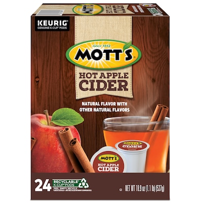 Mott's Hot Apple Cider, 0.79 oz. Keurig K-Cup Pods, 24/Box (386040)