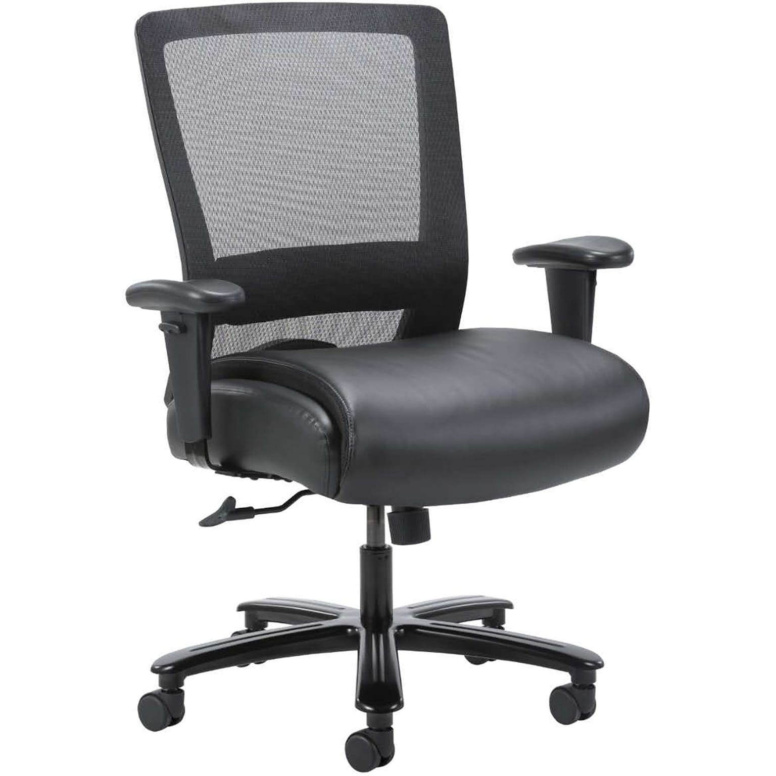 Lorell Heavy-Duty Mesh Swivel Task Chair, Black (LLR03207)