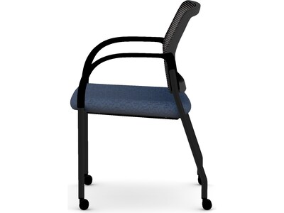 HON Ignition Fabric/Mesh Multipurpose Stacking Chair, Navy/Black (HIGS6.F.H.IM.APX13.T)