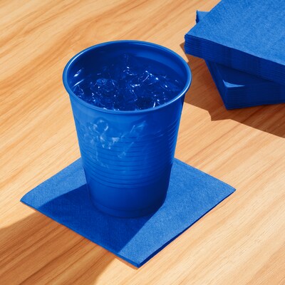 Creative Converting Touch of Color Plastic Cups, Cobalt Blue, 240/Carton (28314781)