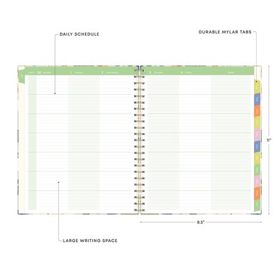 2025-2026 Blue Sky Franello 8.5" x 11" Academic Year Weekly & Monthly Planner, Multicolored (151566)