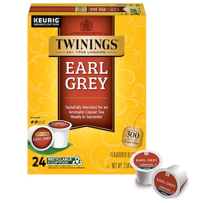 Twinings Earl Grey Black Tea, Keurig® K-Cup® Pods, 24/Box (TNA85783)