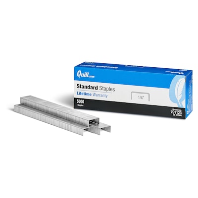 Quill Brand® Standard Staples, 1/4Leg Length, 5,000/Box (35065)