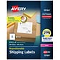Avery Repositionable Laser Shipping Labels, 3-1/3" x 4", White, 6 Labels/Sheet, 100 Sheets/Box (55164)