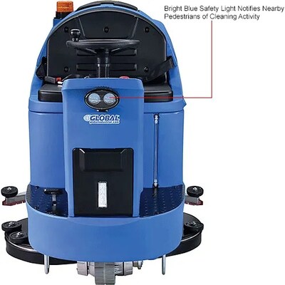 Global Industrial Auto Ride-On Floor Scrubber, 40" Cleaning Path (641750)