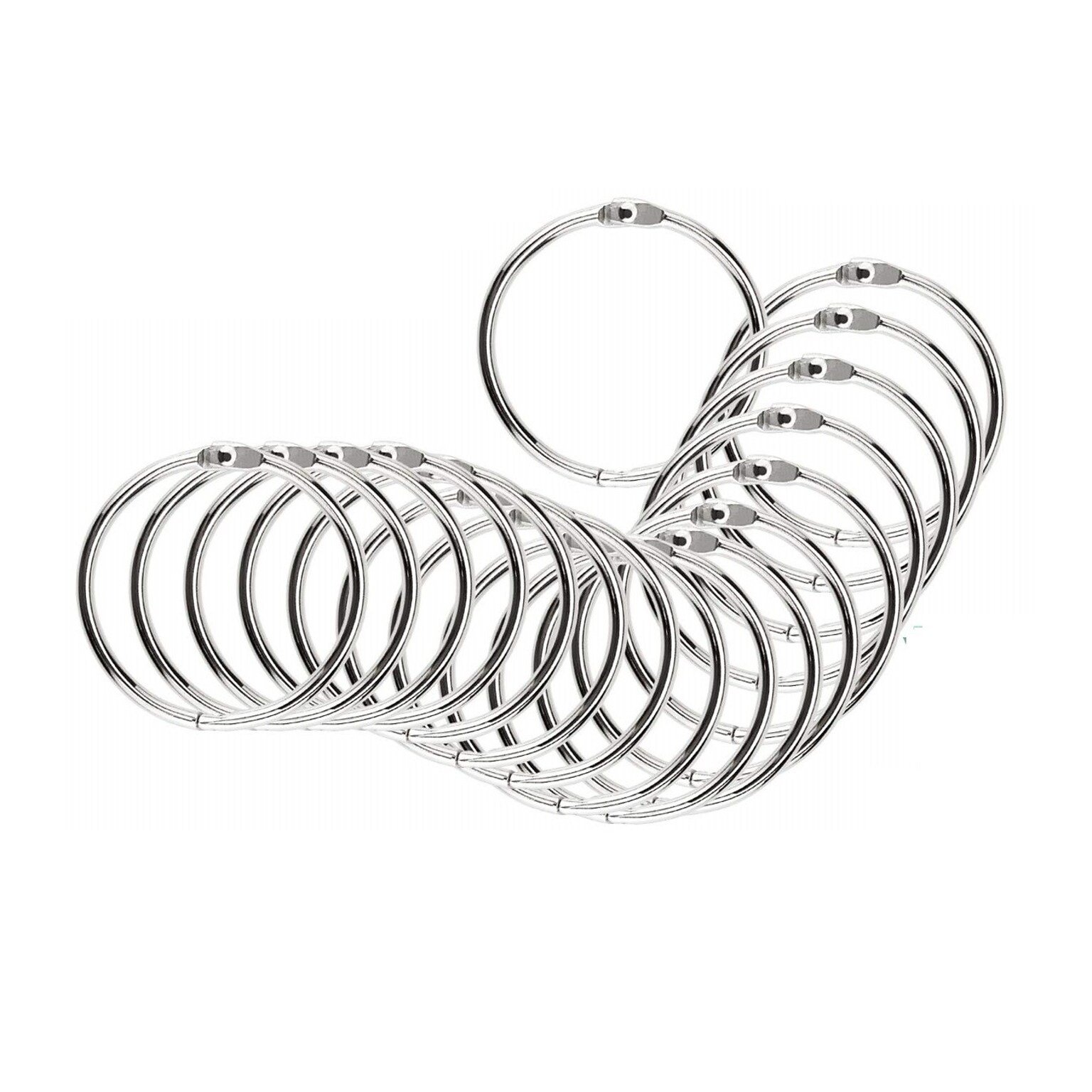 NAHANCO Metal Display Ring, 2.25 Capacity, Silver, 100/Pack (DISPLAYRING)