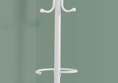 Monarch Specialties Inc. Coat Tree, White, Metal (I 2164)