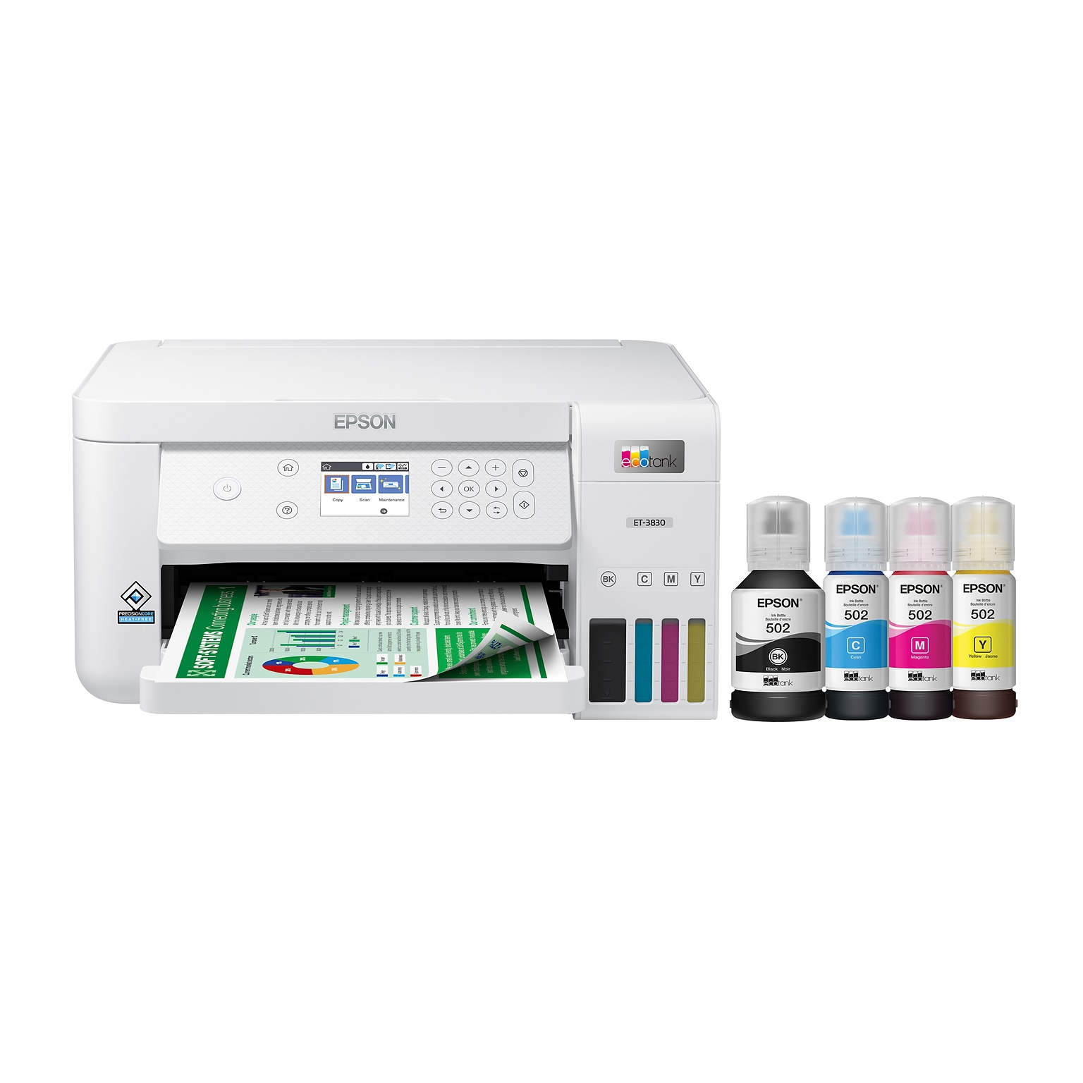 Epson EcoTank ET-3830 Wireless Color All-In-One Inkjet Printer (C11CJ62201)