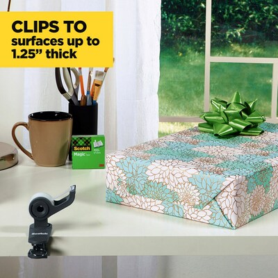 Scotch Clip & Twist Desktop Dispenser, 2.56" x 4.75", 1" Core, Gray (C19CLIP)