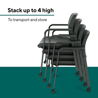 Workplace2.0 Health™ Esler Polyurethane Guest Chair, Black (WP62576)