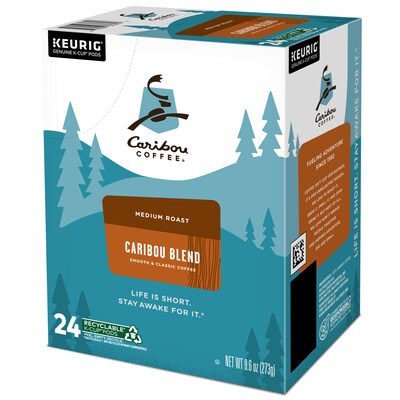 Caribou Blend Coffee Keurig® K-Cup® Pods, Medium Roast, 96/Carton (10307)